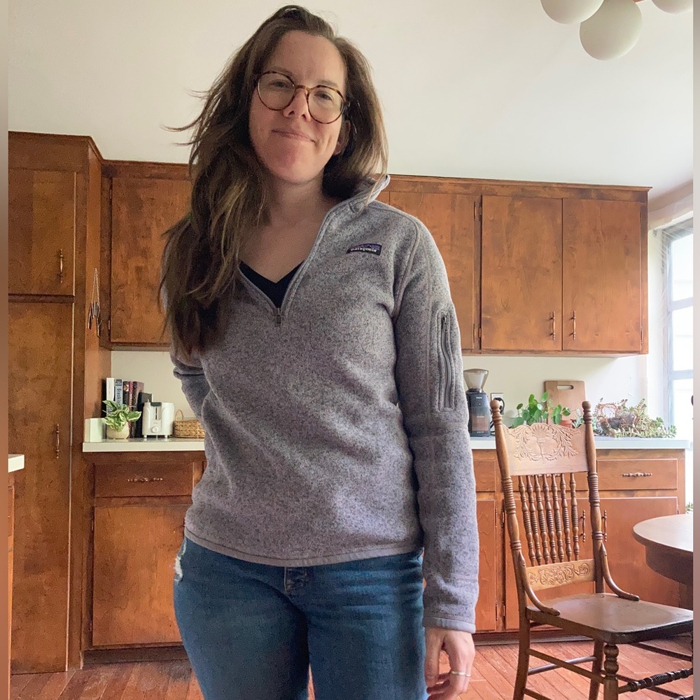 Patagonia Better Sweater 1/4 Zip Fleece in birch white